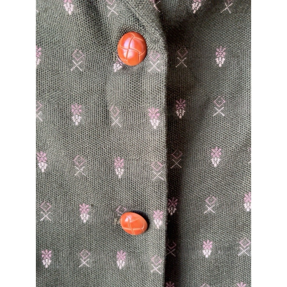 Mädchen Anthropologie Olive Green Blazer Womens S Equestrian Preppy Academia - Picture 7 of 7